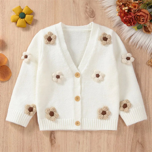 Knitted Floral Cardigan