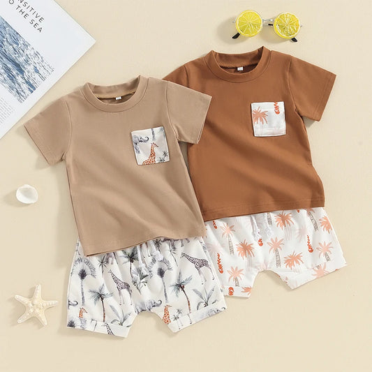 Vacation Tee + Elastic Shorts Set