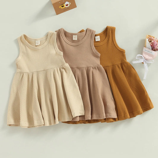 Spring Neutrals A-Line Dress